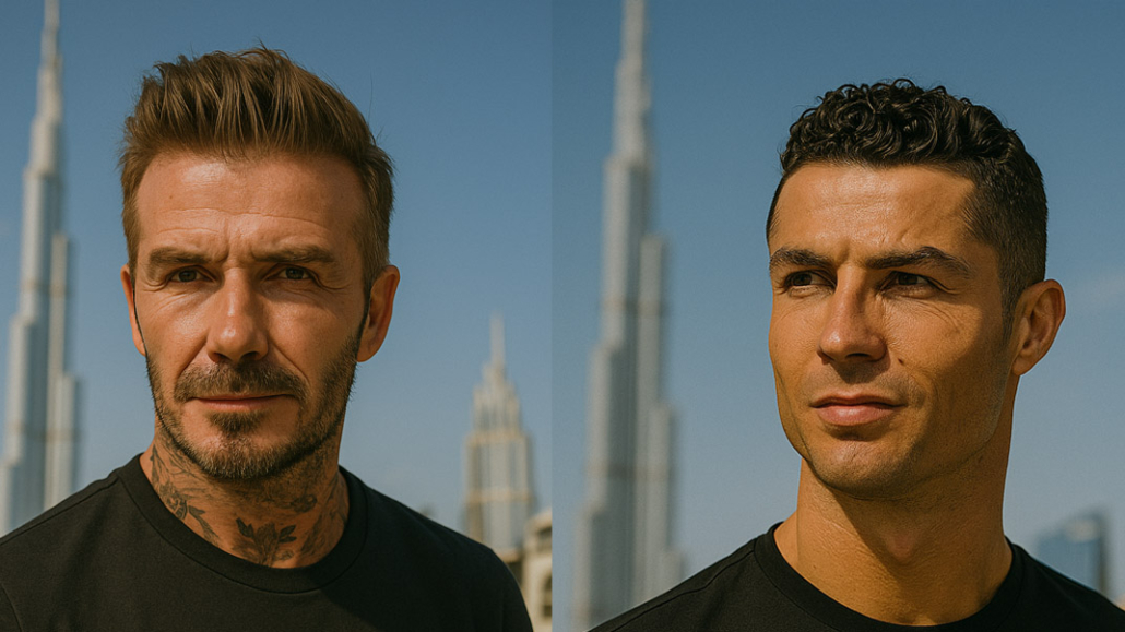 دیوید بکهام و کریستیانو رونالدو