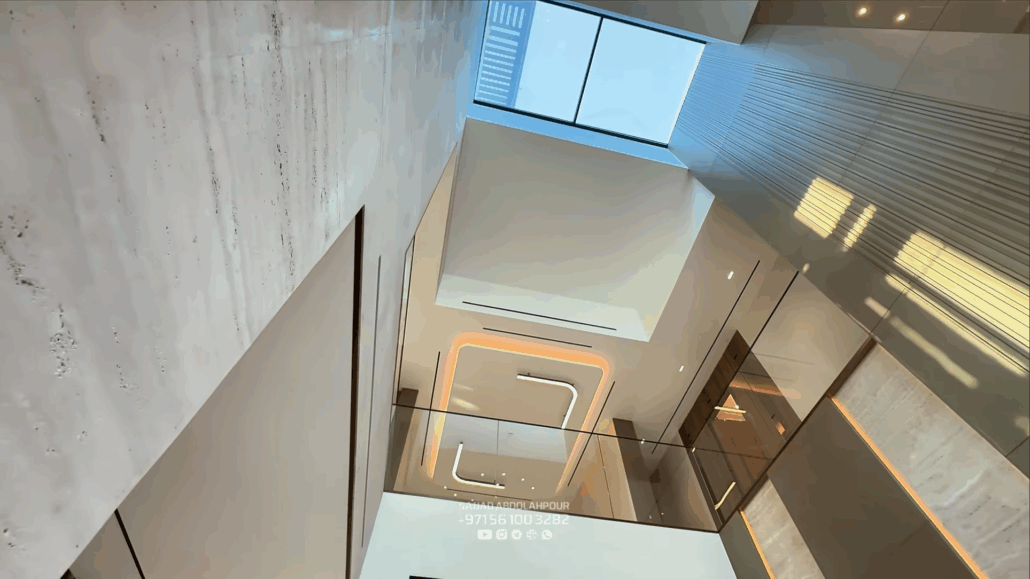 Dubai Hills luxury villa entrance voide video frame