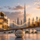 تصویر مفهومی Cash Flow و جریان نقدی مثبت در سرمایه‌گذاری املاک دبی با طراحی سورئال و معماری مدرن